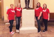 Dual Credit workers wearing red