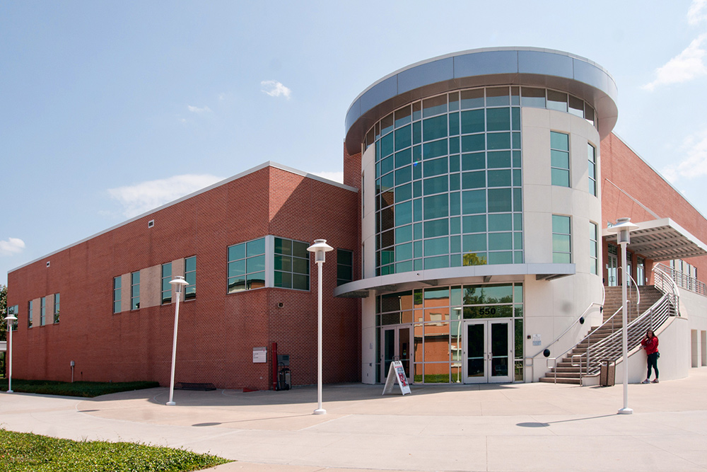 Exterior view of the arena.