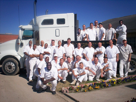 Group of students with a truck